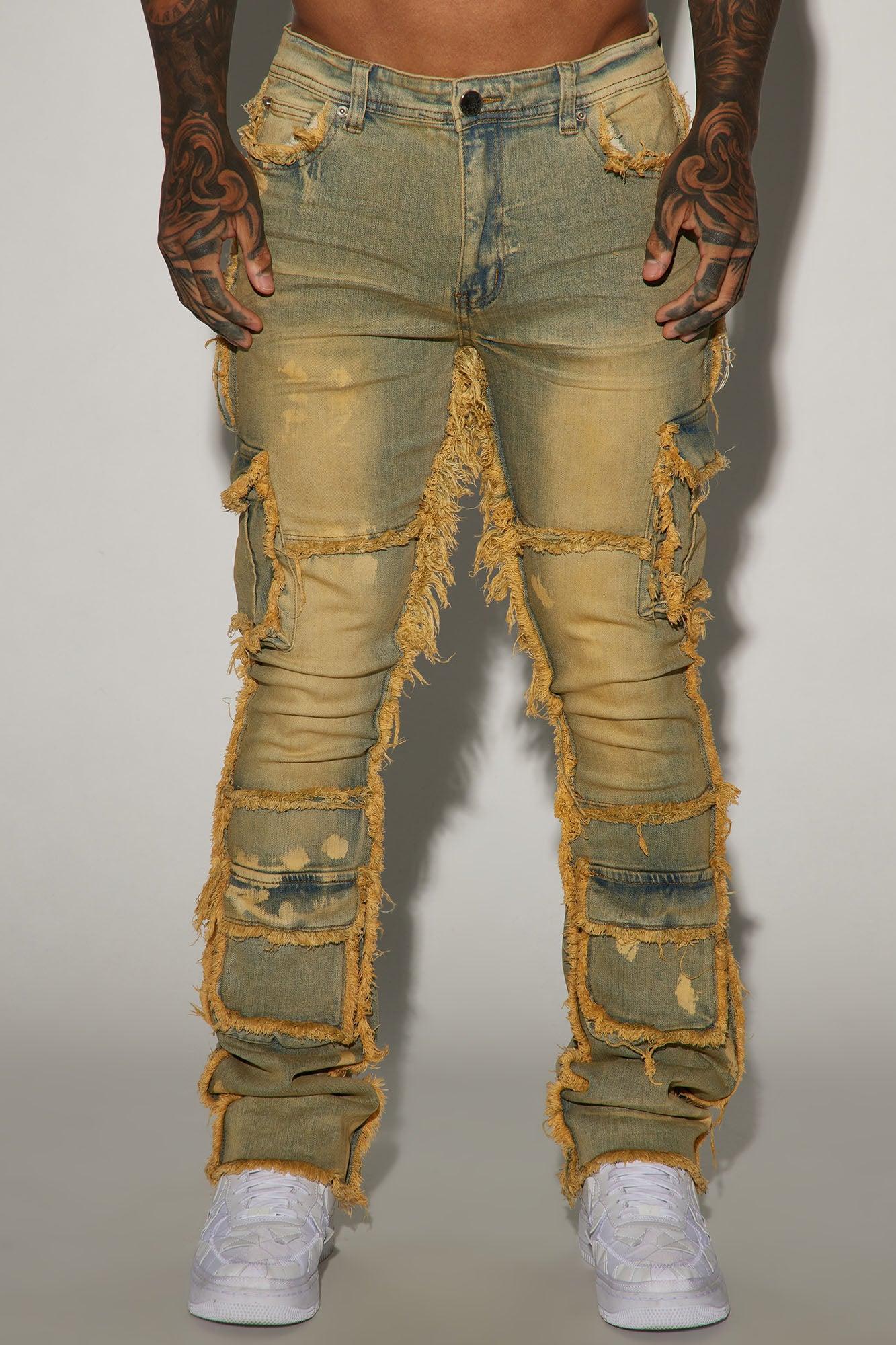 We Got This Fray Stacked Skinny Flare Jeans - Medium Wash Product Image