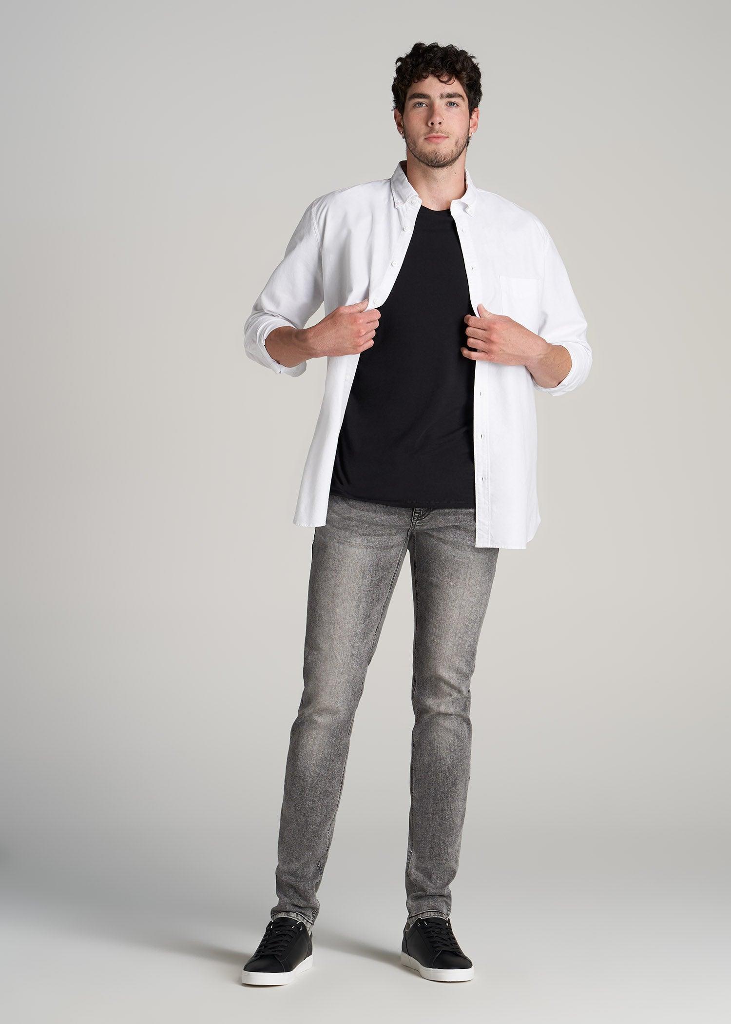 Travis SKINNY Jeans for Tall Men in Washed Faded Black Male Product Image