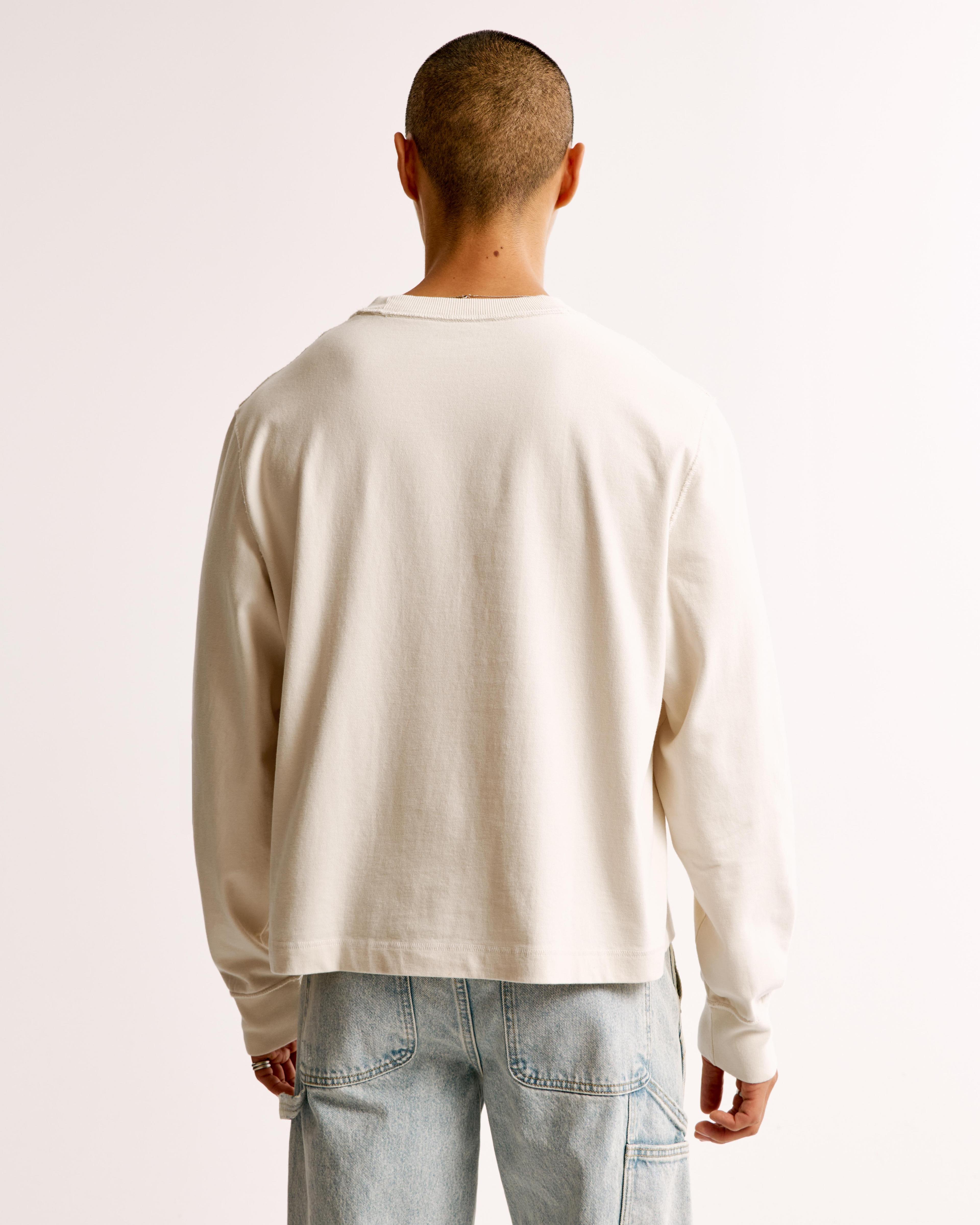 Long-Sleeve Premium Heavyweight Cropped Tee Product Image