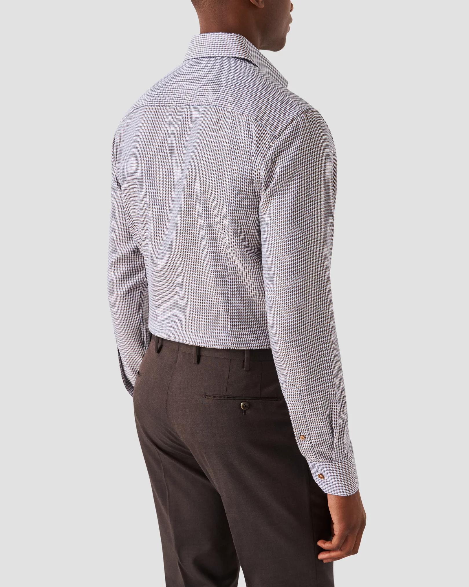 Eton Houndstooth Print Signature Twill Shirt Product Image