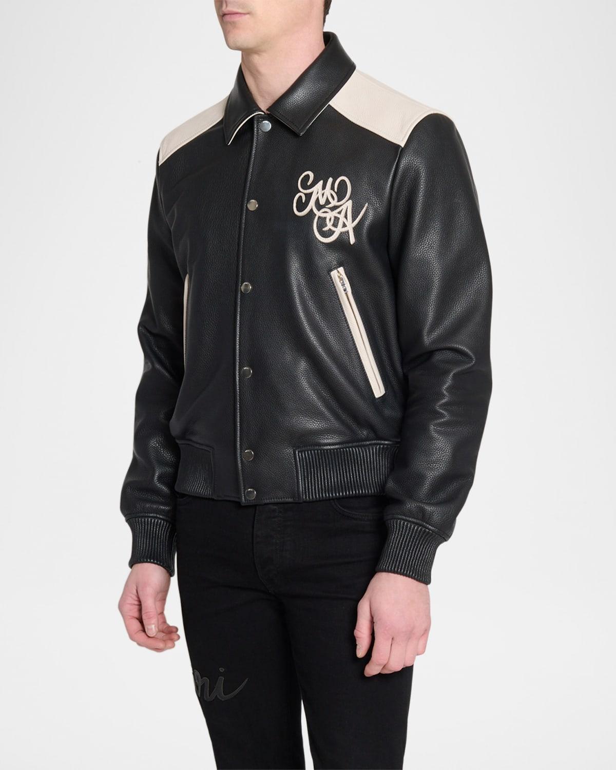 Mens MA Swirl Leather Jacket Product Image