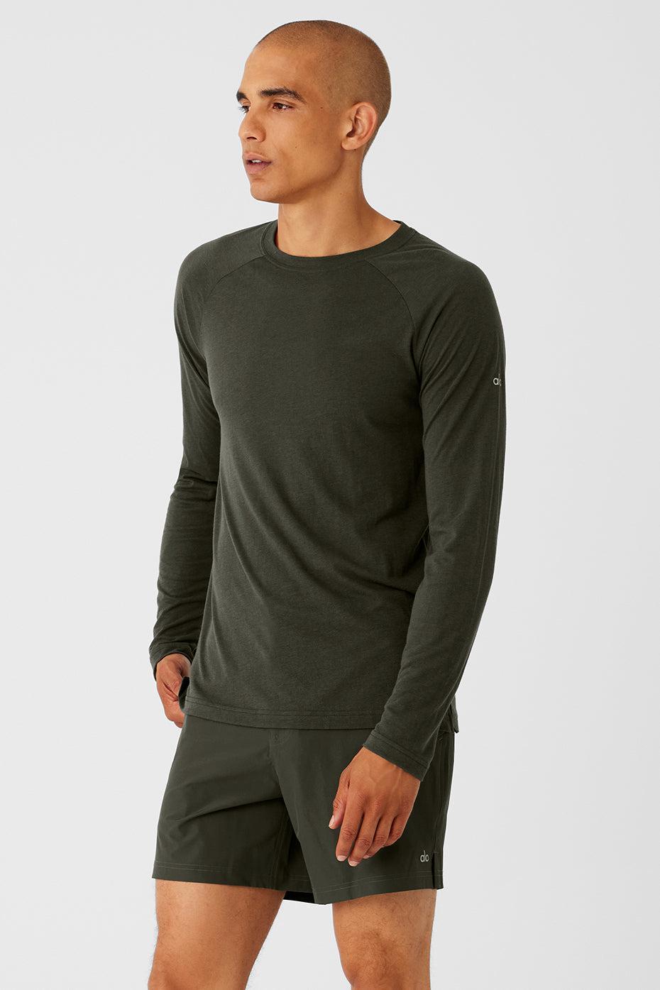 Triumph Long Sleeve Tee - Stealth Green Male Product Image