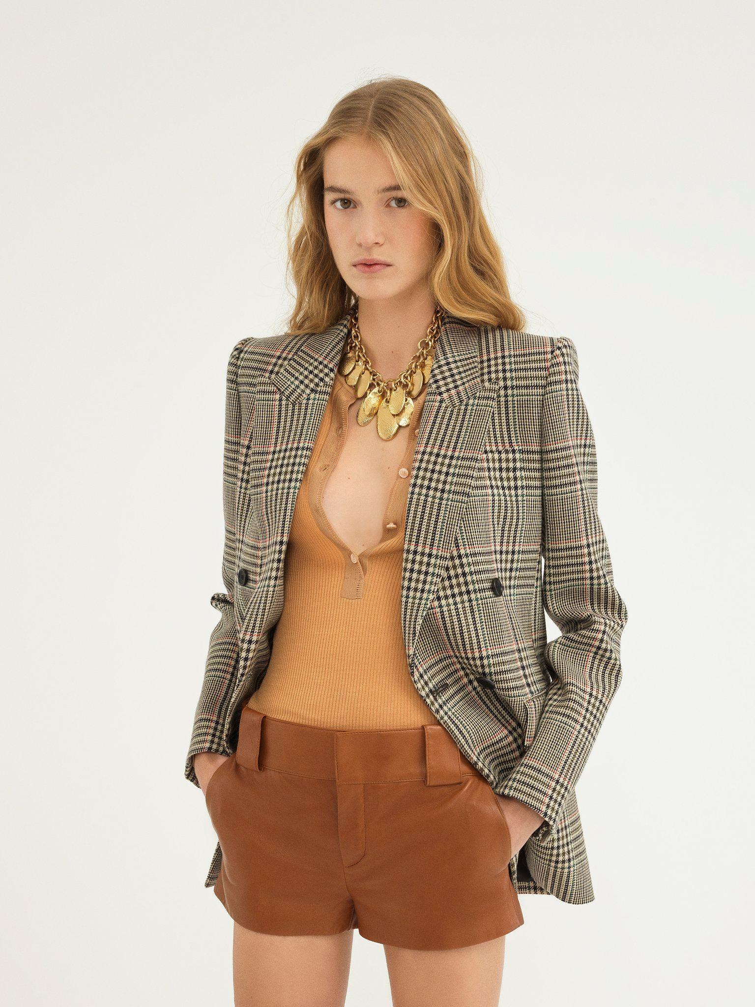 Tailored jacket in Prince of Wales wool Product Image