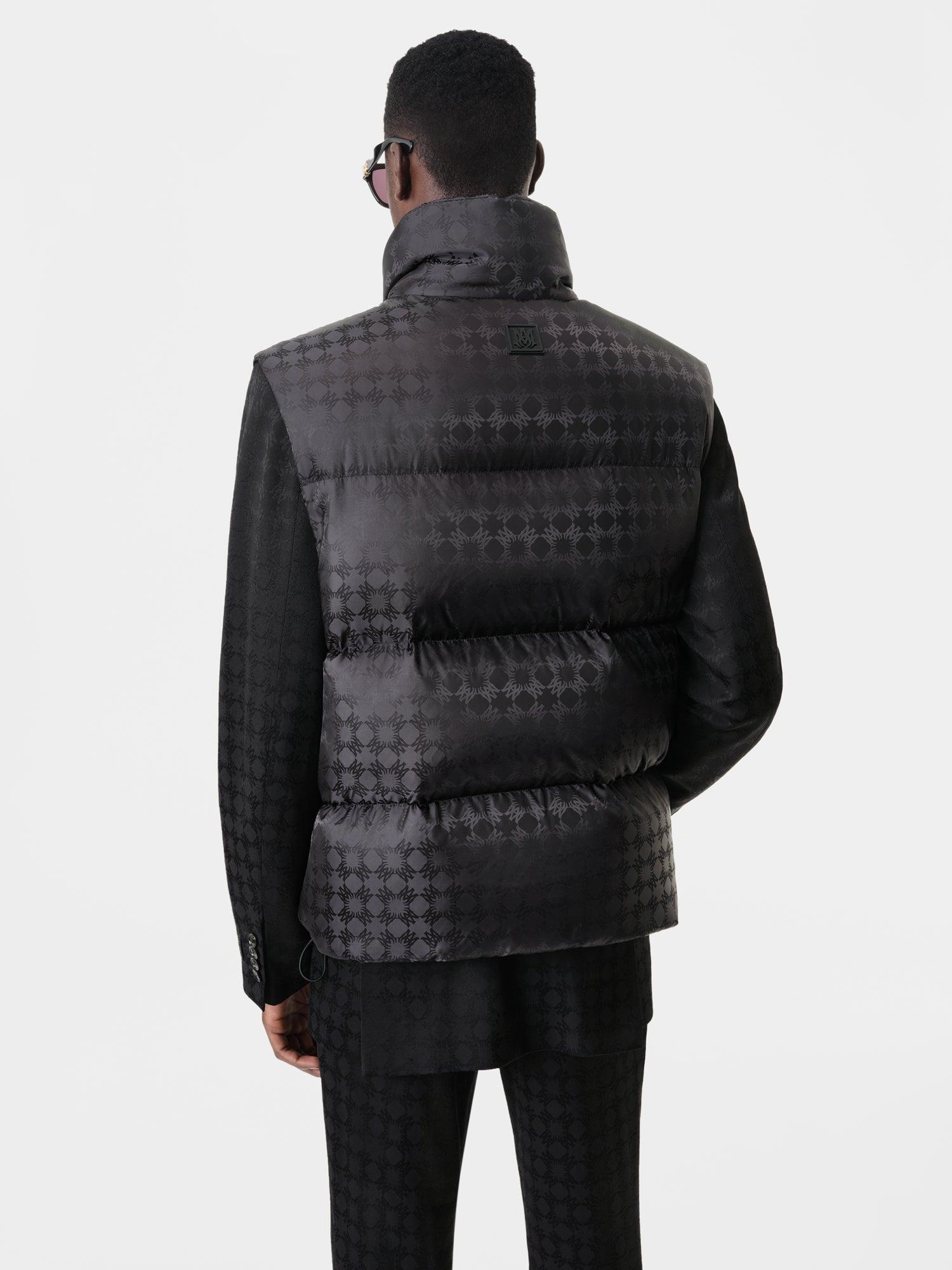 MA QUAD JACQUARD DOWN GILET - Black Product Image