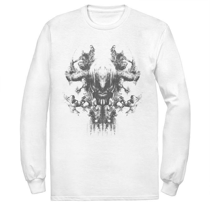 Mens Marvel Avengers Endgame Smoke Skull Long Sleeve Tee Product Image