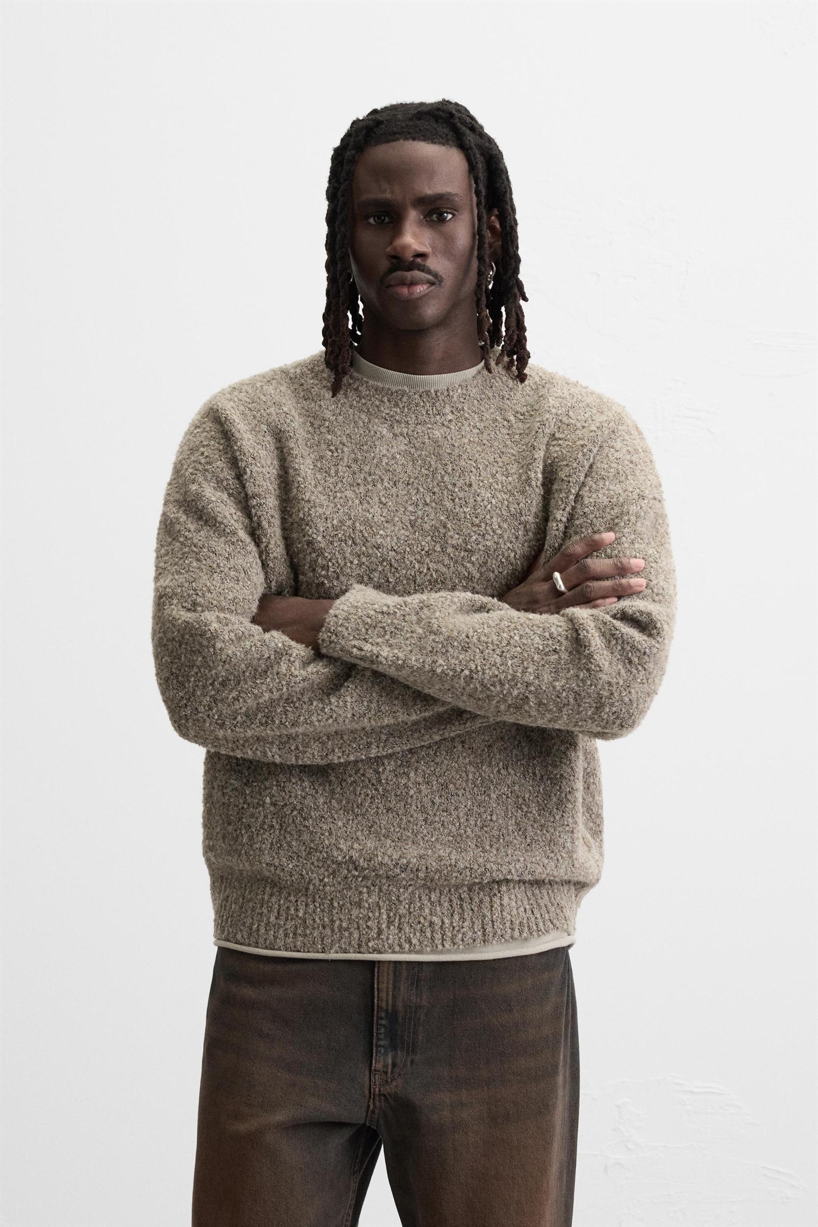 TEXTURED BOUCLÉ SWEATER Product Image