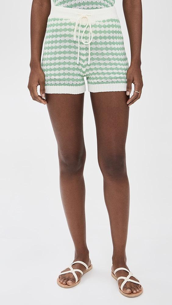 Zimmermann Everley Scallop Knit Shorts | Shopbop Product Image