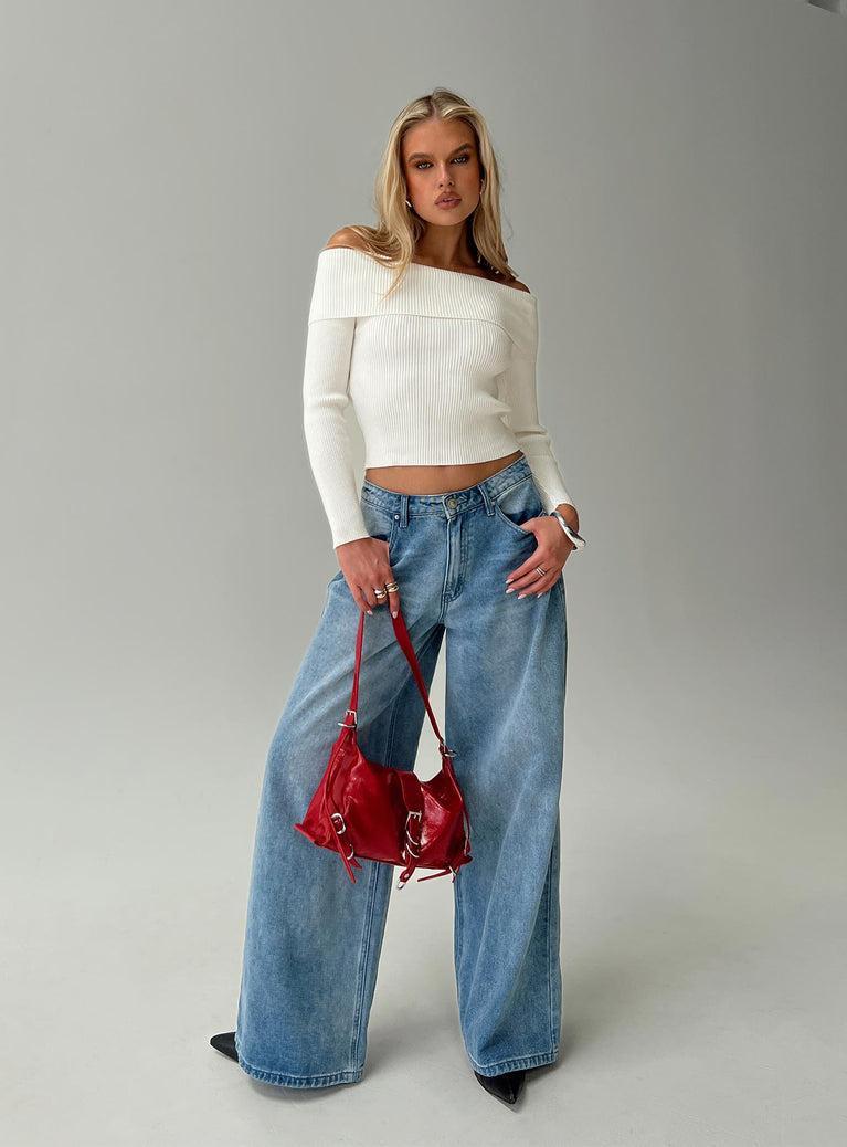 Infinity Off The Shoulder Top Cream Product Image