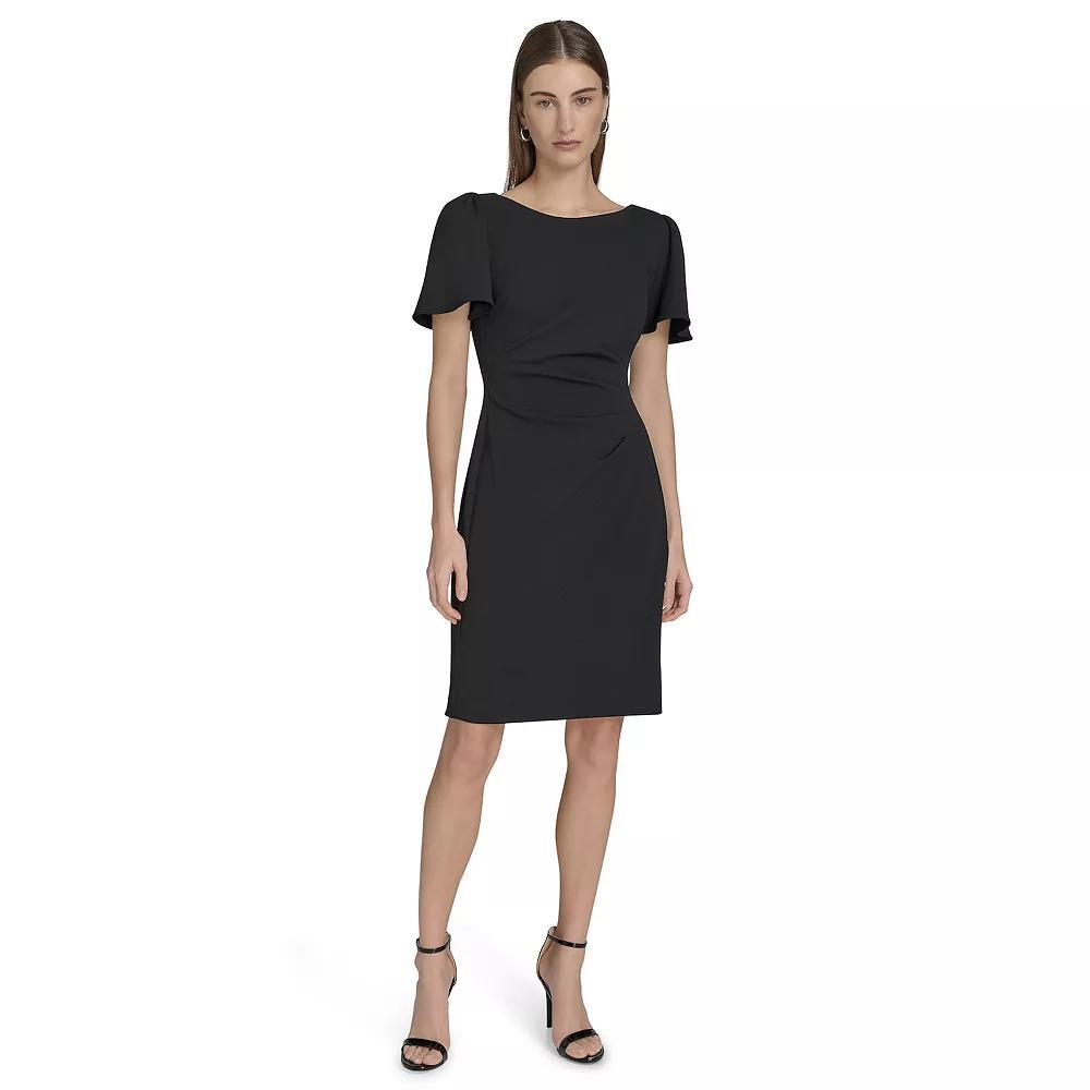 Women's La Nouvelle Renaissance Ruched Sleeve Sheath Dress, Size: 12, Black Product Image