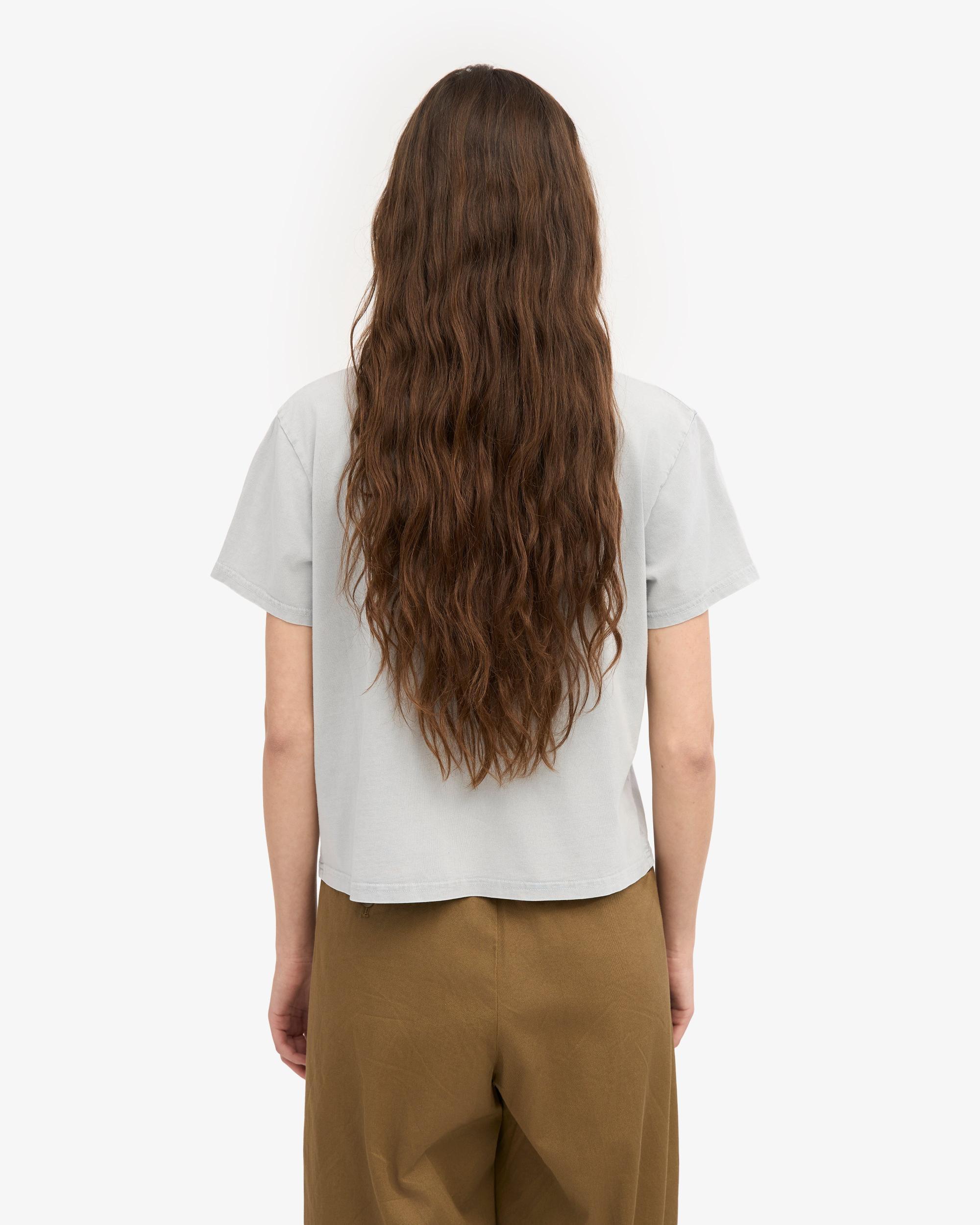 Organic Boxy Crop Tee - Petrol Blue Product Image