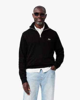 Zip-Up High Neck Interlock Sweatshirt Product Image
