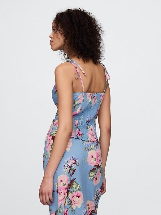 Linen-Blend Tie-Strap Cami Product Image