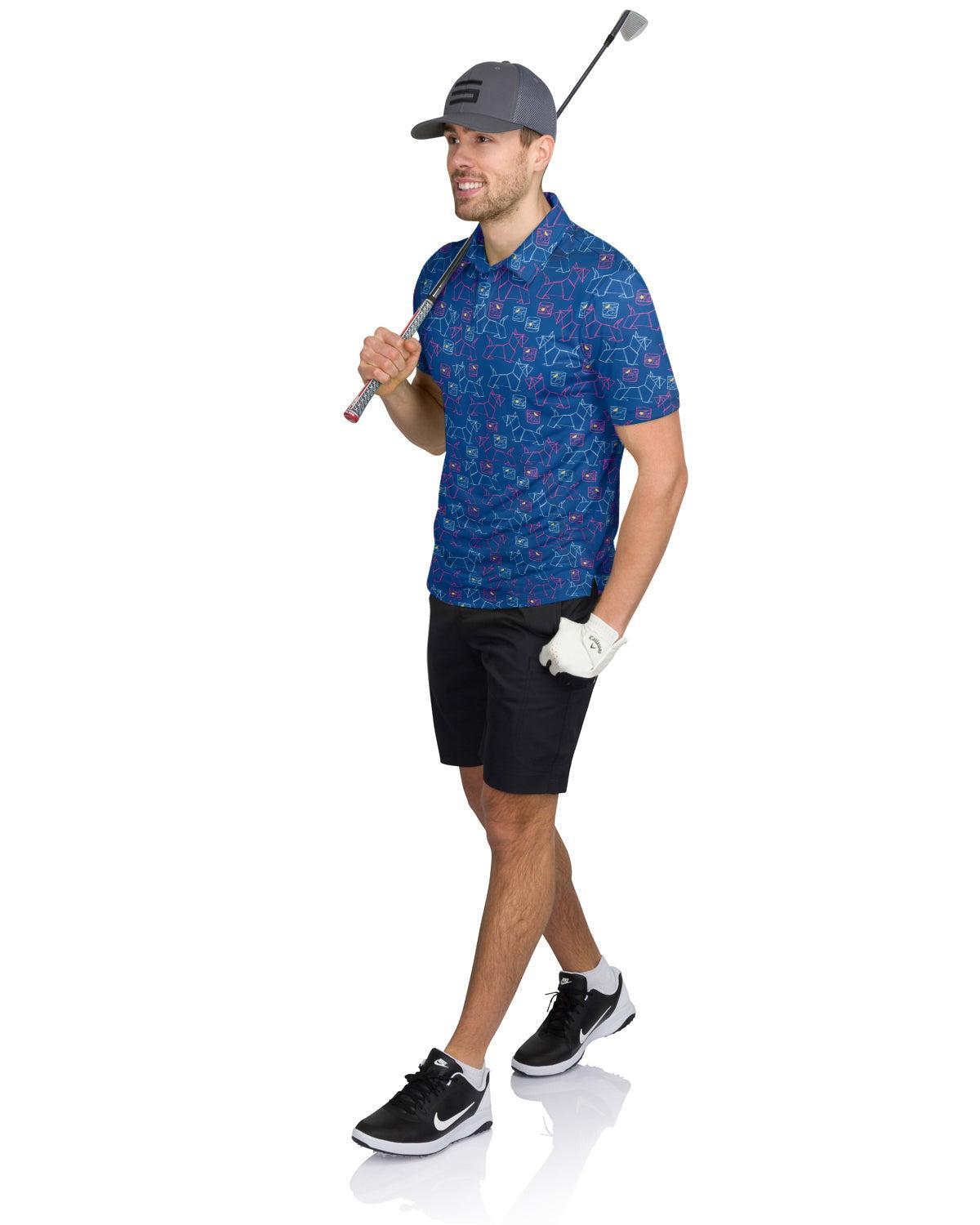 Three Sixty Six Men’s Print Golf Polos Product Image