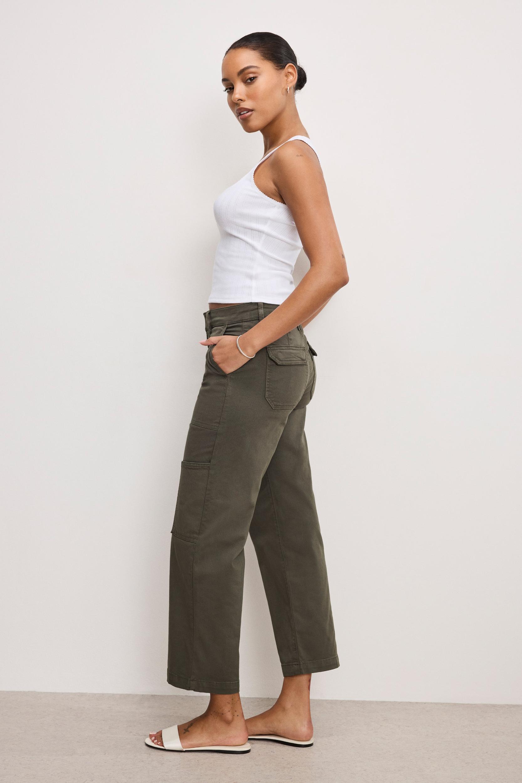 CARGO CROPPED TWILL PANTS | FATIGUE001 Product Image