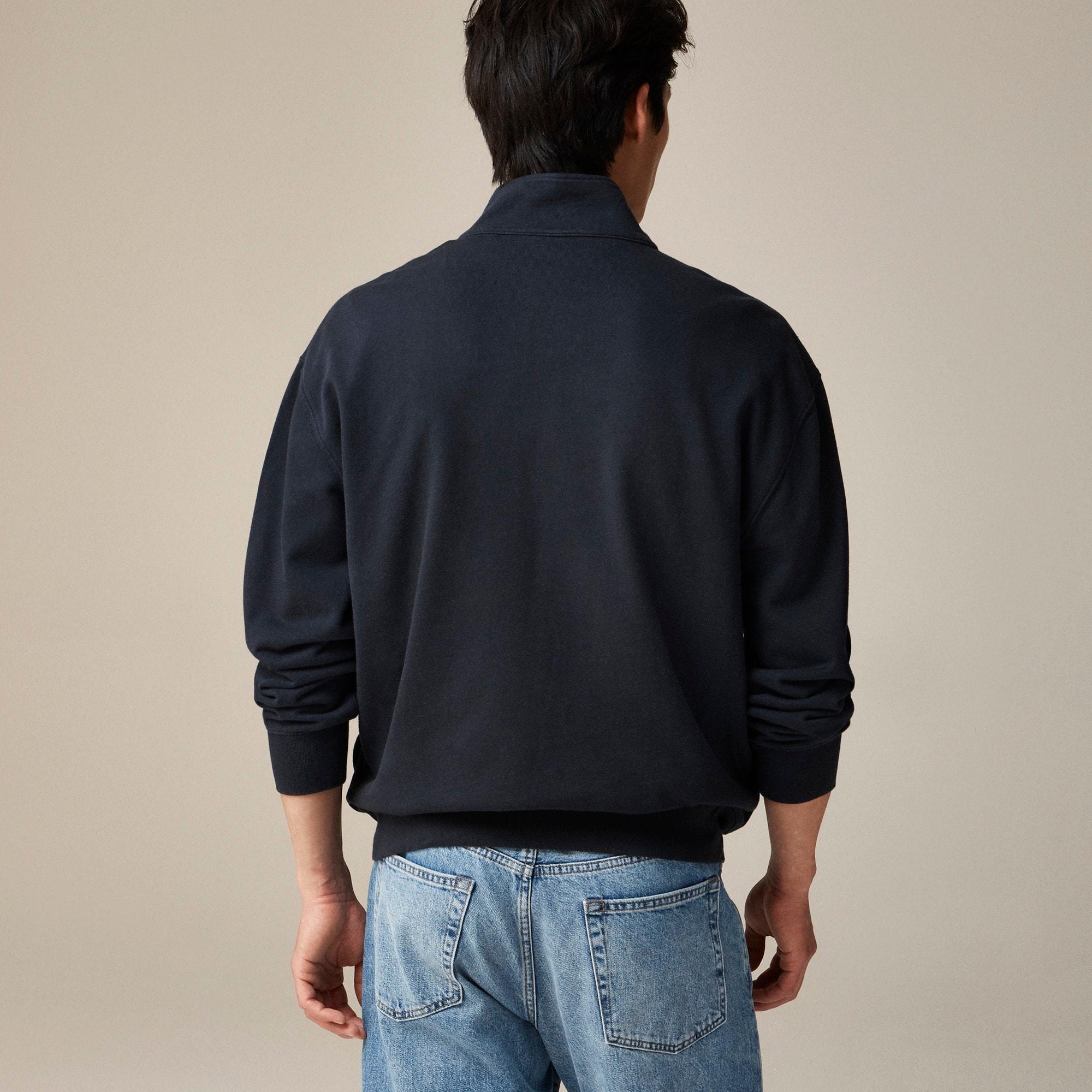 Relaxed-fit lightweight french terry quarter-zip sweatshirt Product Image