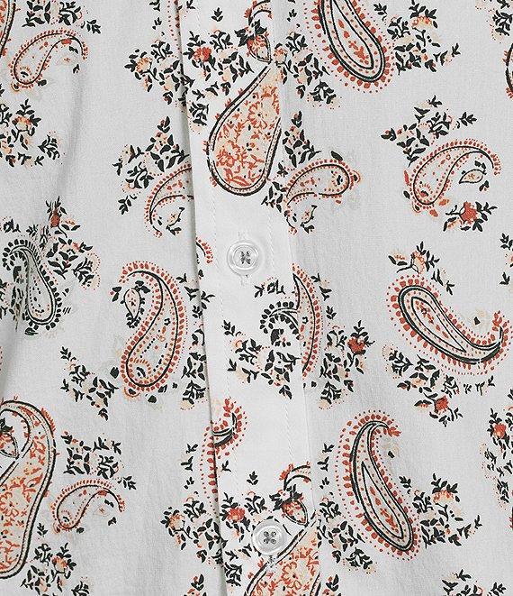 Cremieux Premium Denim Small Light Paisley Print Stretch Long Sleeve Woven Shirt Product Image