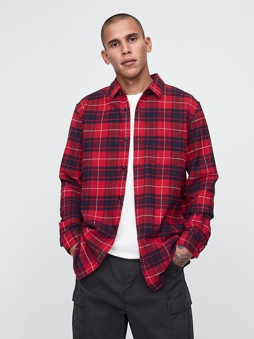 Organic Cotton Flannel Shirt Product Image