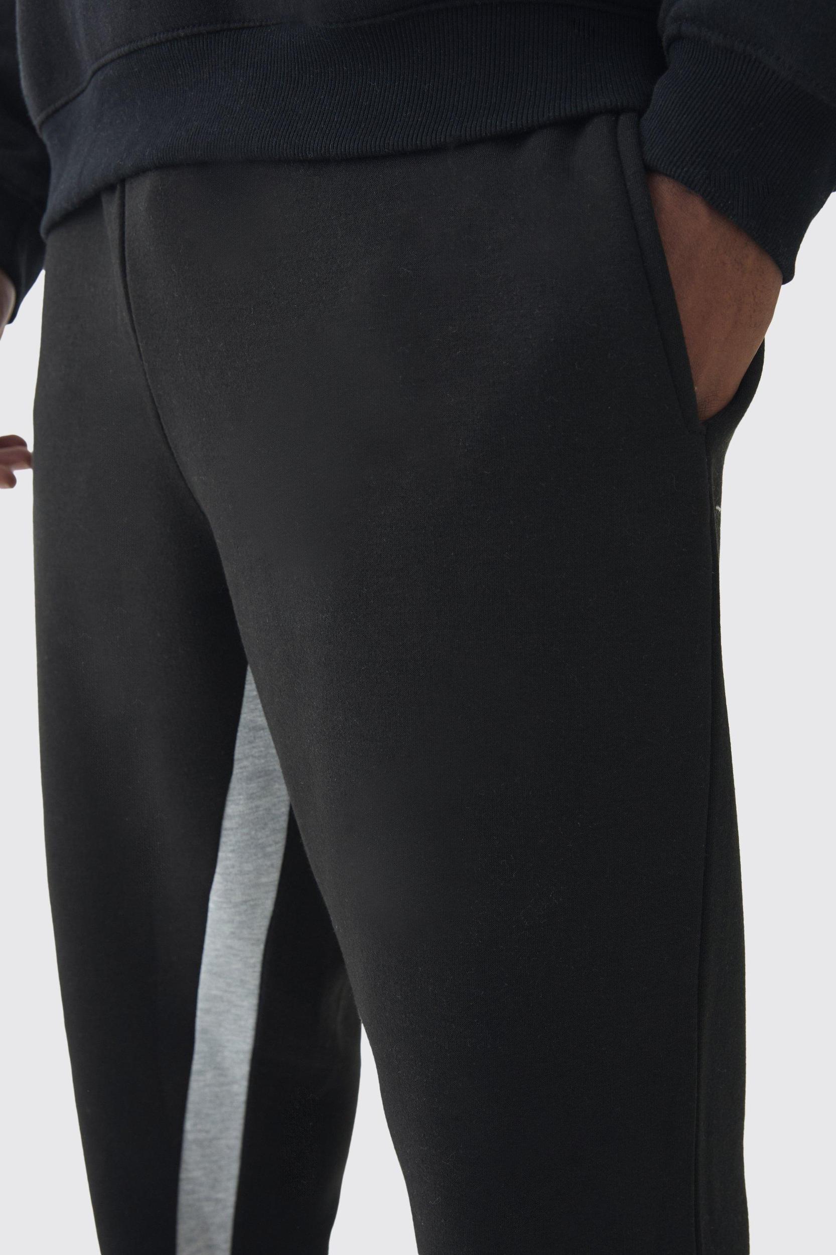 Plus Stacked Fit Gusset Sweatpants | boohooMAN USA Product Image