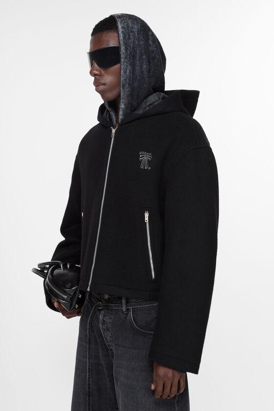 Hooded jacket wool blend Product Image