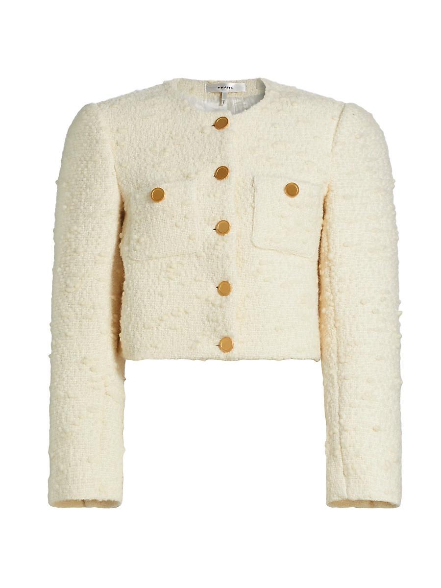 Womens Boucl Crop Jacket Product Image