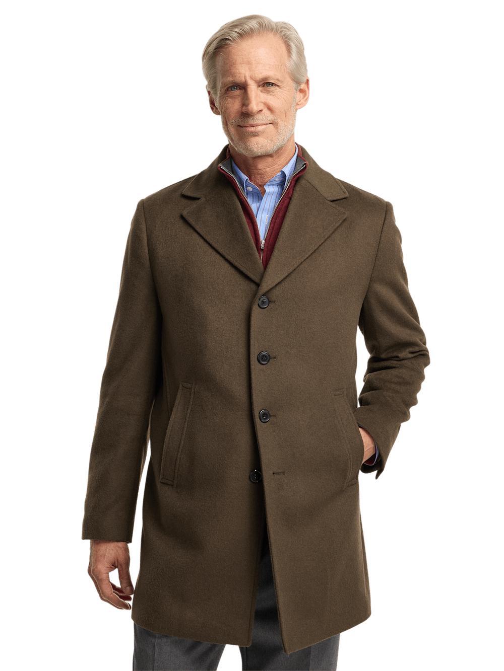 Wool Blend Topcoat - Olive Product Image