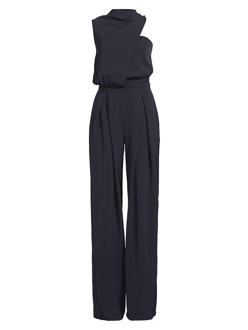 Womens Floella Satin Draped Jumpsuit Product Image