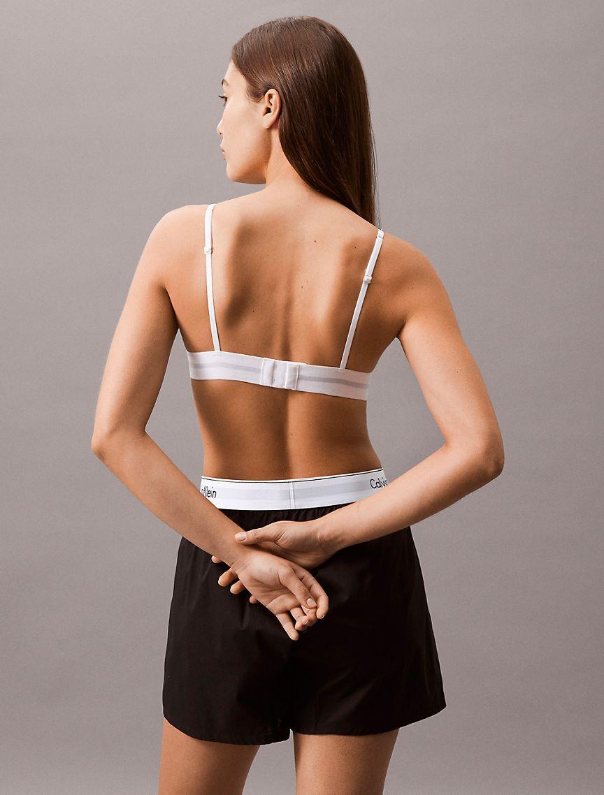 Cotton Modal Stretch Rib Unlined Triangle Bralette Product Image