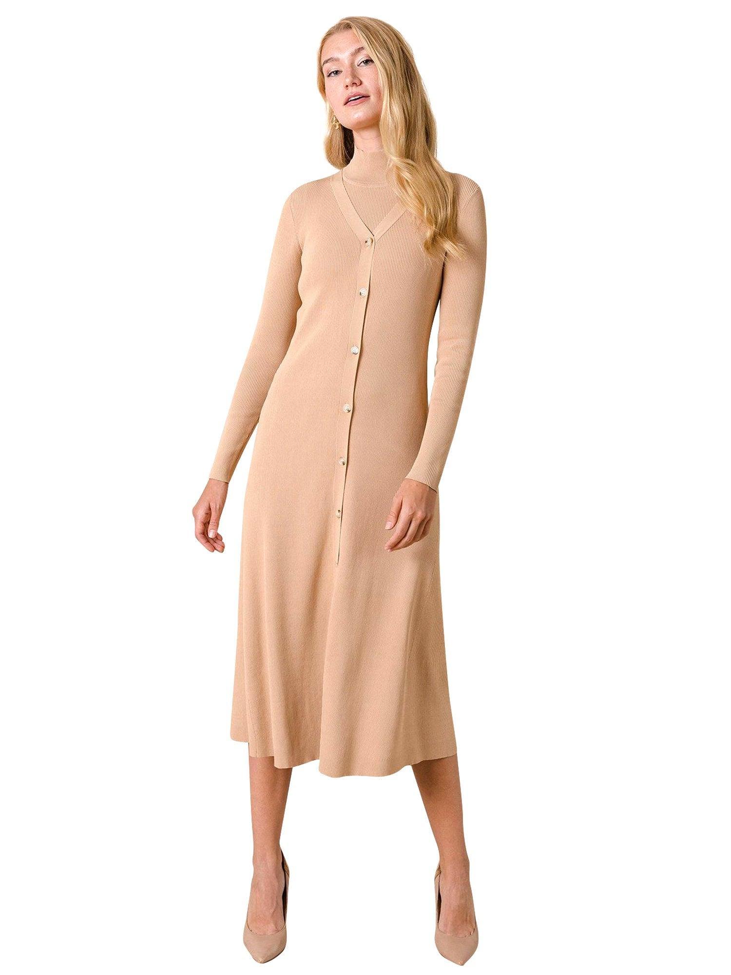 Apparalel Ribbed Cardigan Dress Product Image