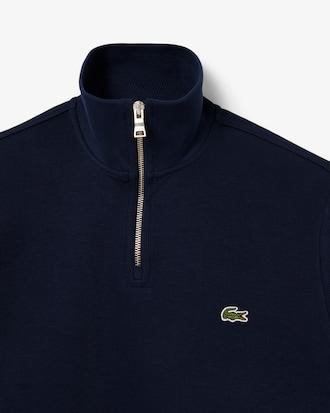 Zip-Up High Neck Interlock Sweatshirt Product Image