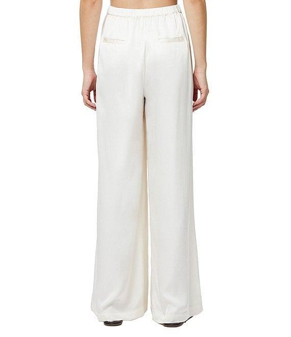 French Connection Ennis Satin Elastic Waist Satin Pants Product Image
