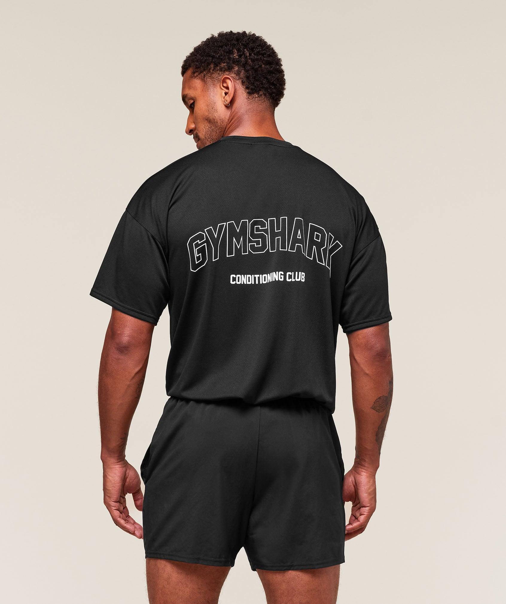 Gymshark Hybrid Athlete T-Shirt - Black Male Product Image