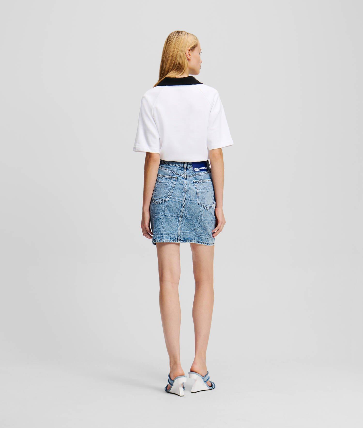 PATCHWORK DENIM SKIRT Product Image