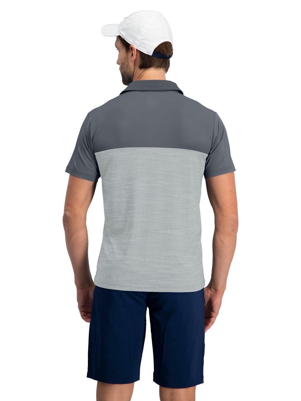 Three Sixty Six Men's Heathered Two-Tone Golf Polo Male Product Image