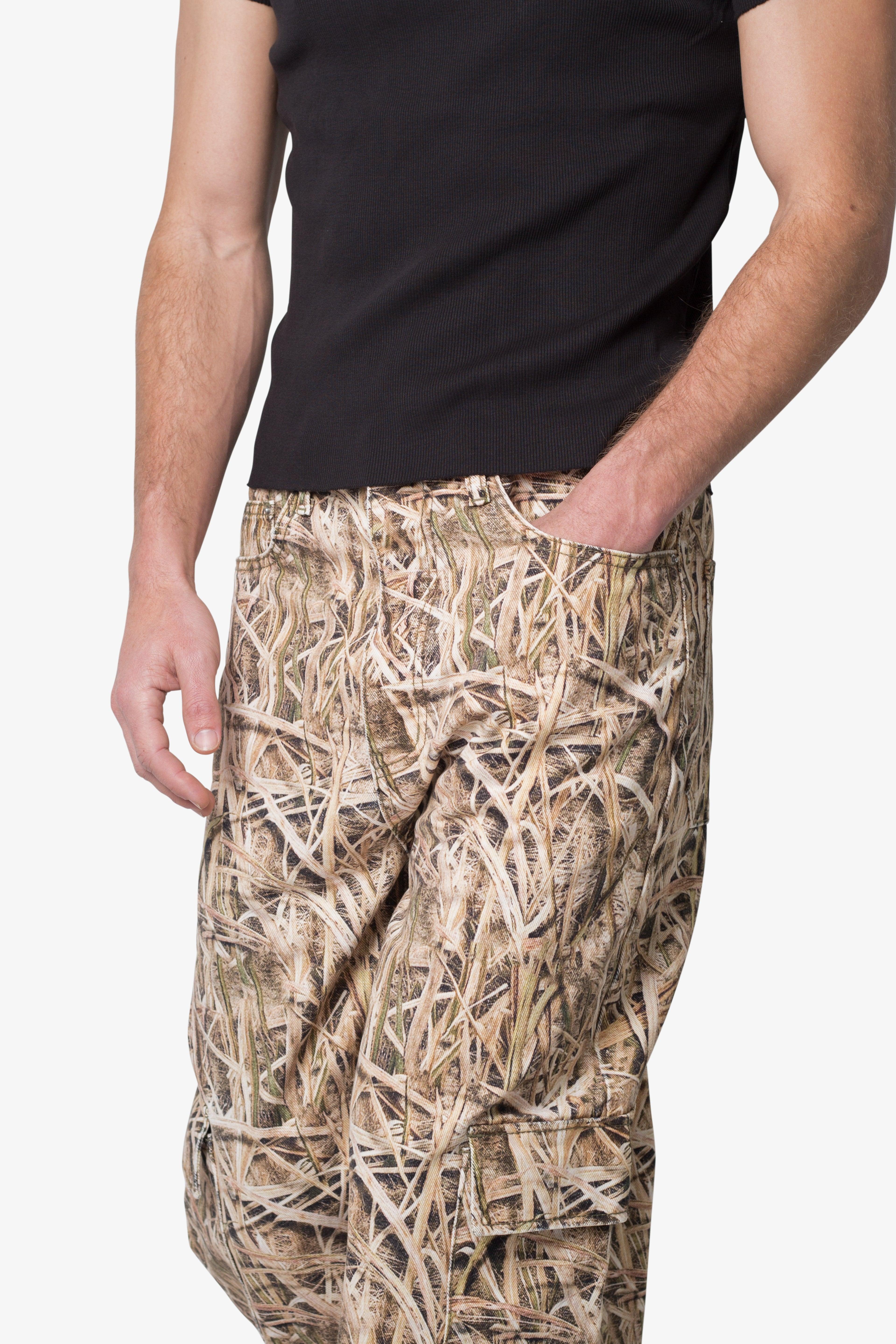 Void Baggy Cargo Denim - Grass Camo Product Image