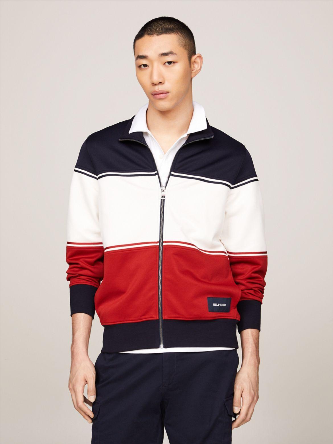 Tommy Hilfiger Mens Colorblocked Zip Track Jacket Product Image