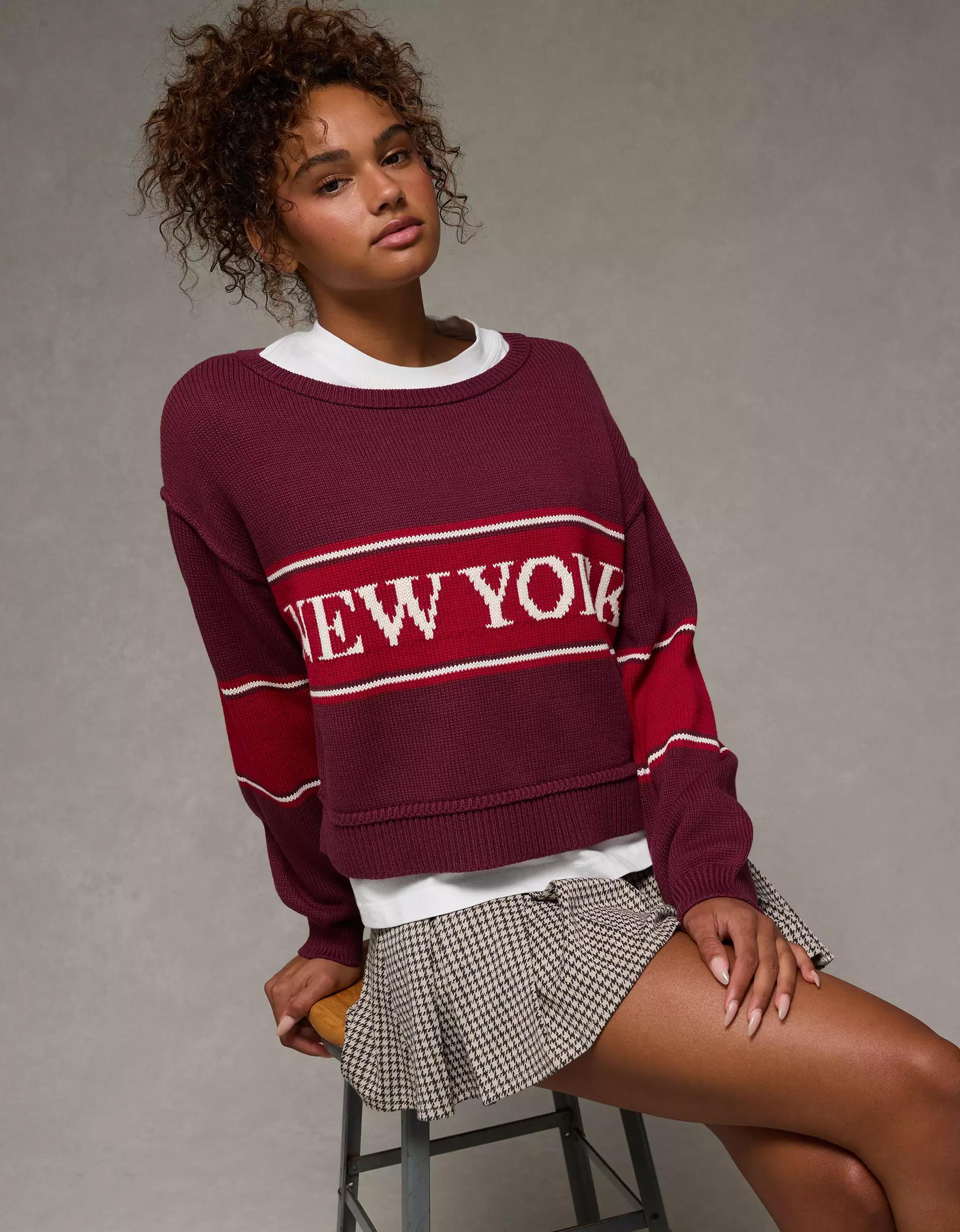 AE Boatneck Graphic Sweater Product Image