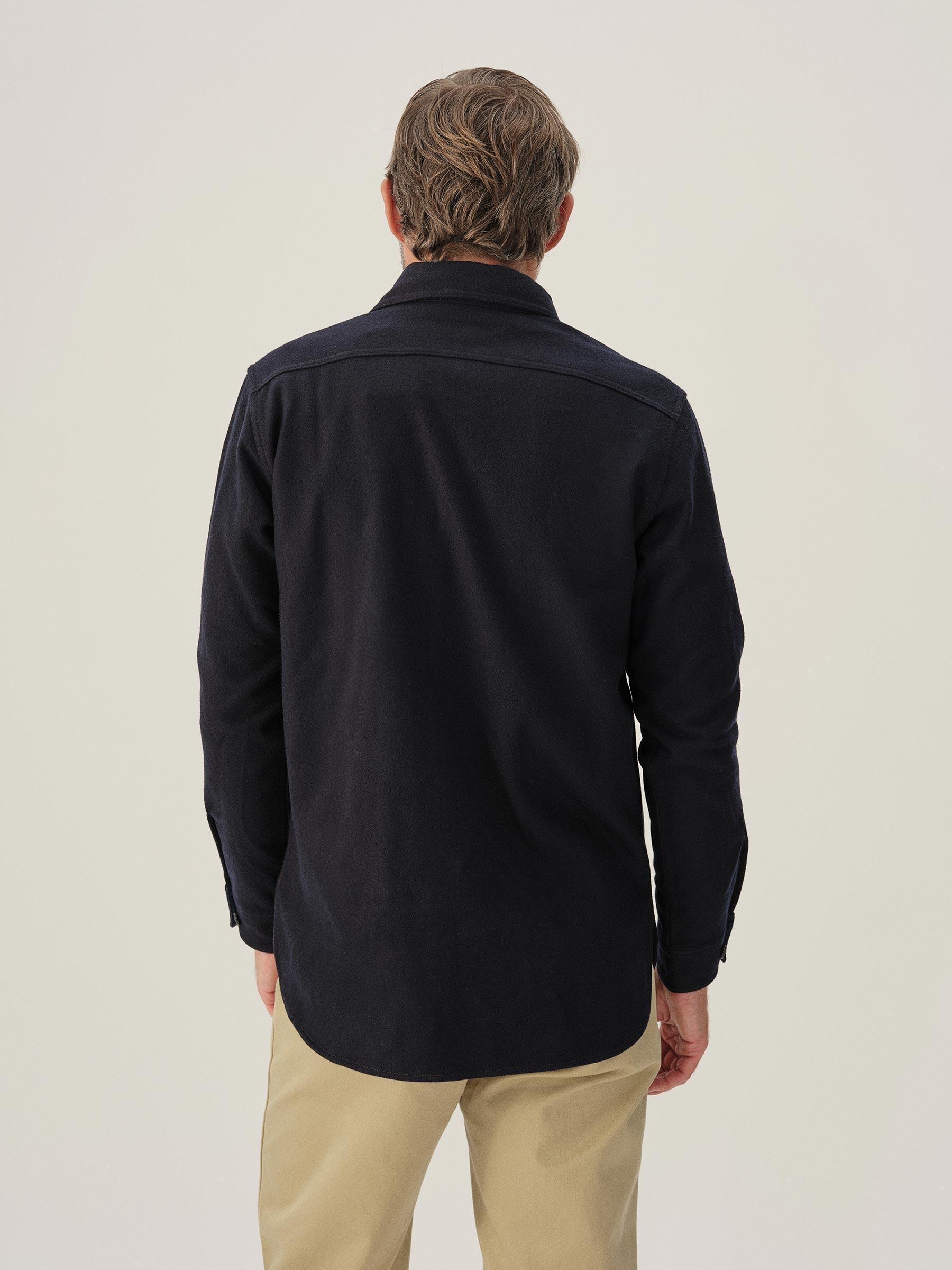 Dark Navy Felted Flannel Cpo Shirt Product Image