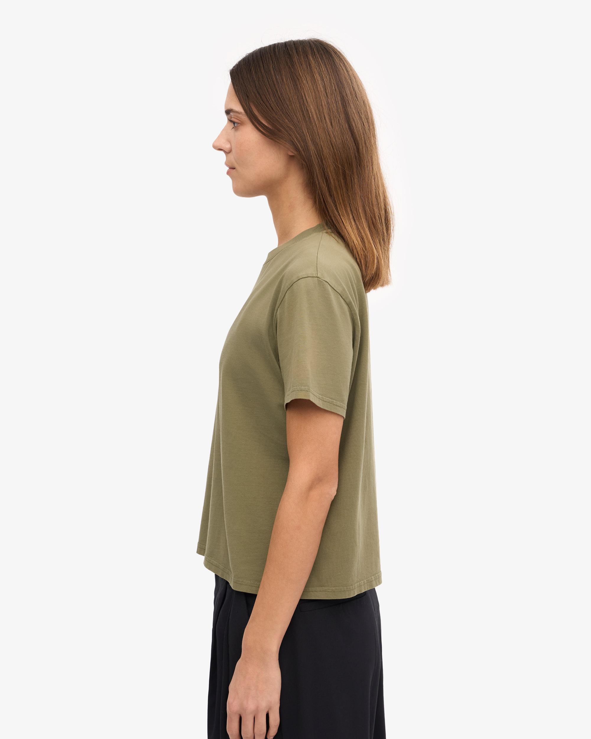 Organic Boxy Crop Tee - Red Tangerine Product Image