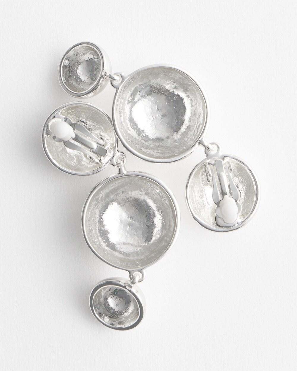 Silver Drop Clip-On Earrings Product Image