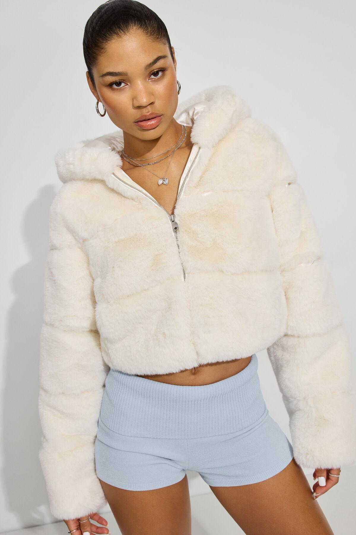 Faux-Fur Puffer Jacket Product Image