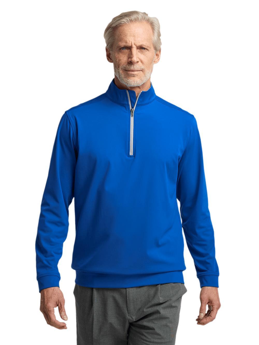 Performance Blend Quarter Zip Mock Neck - Cobalt Product Image