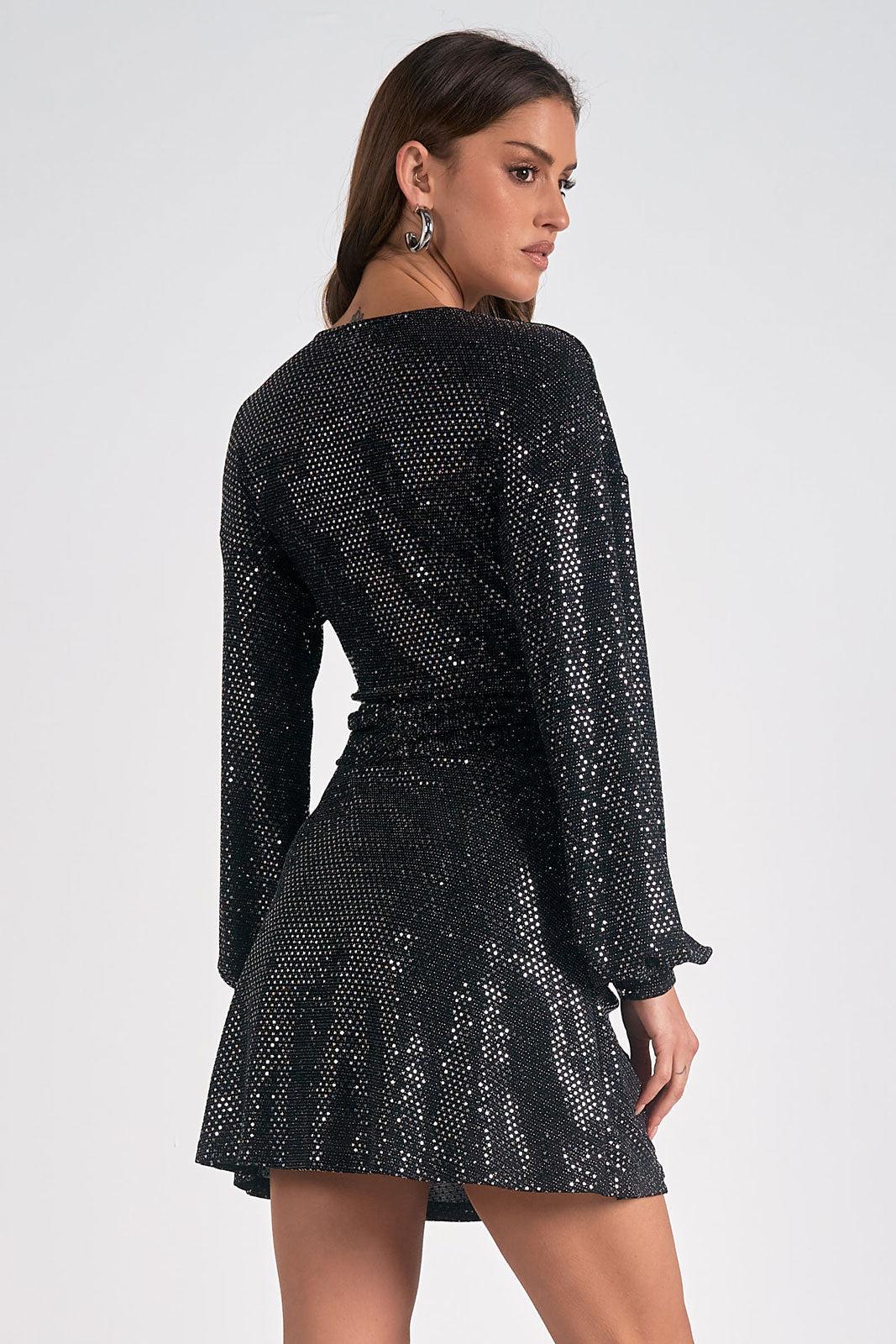 Sequin Wrap Dress Product Image