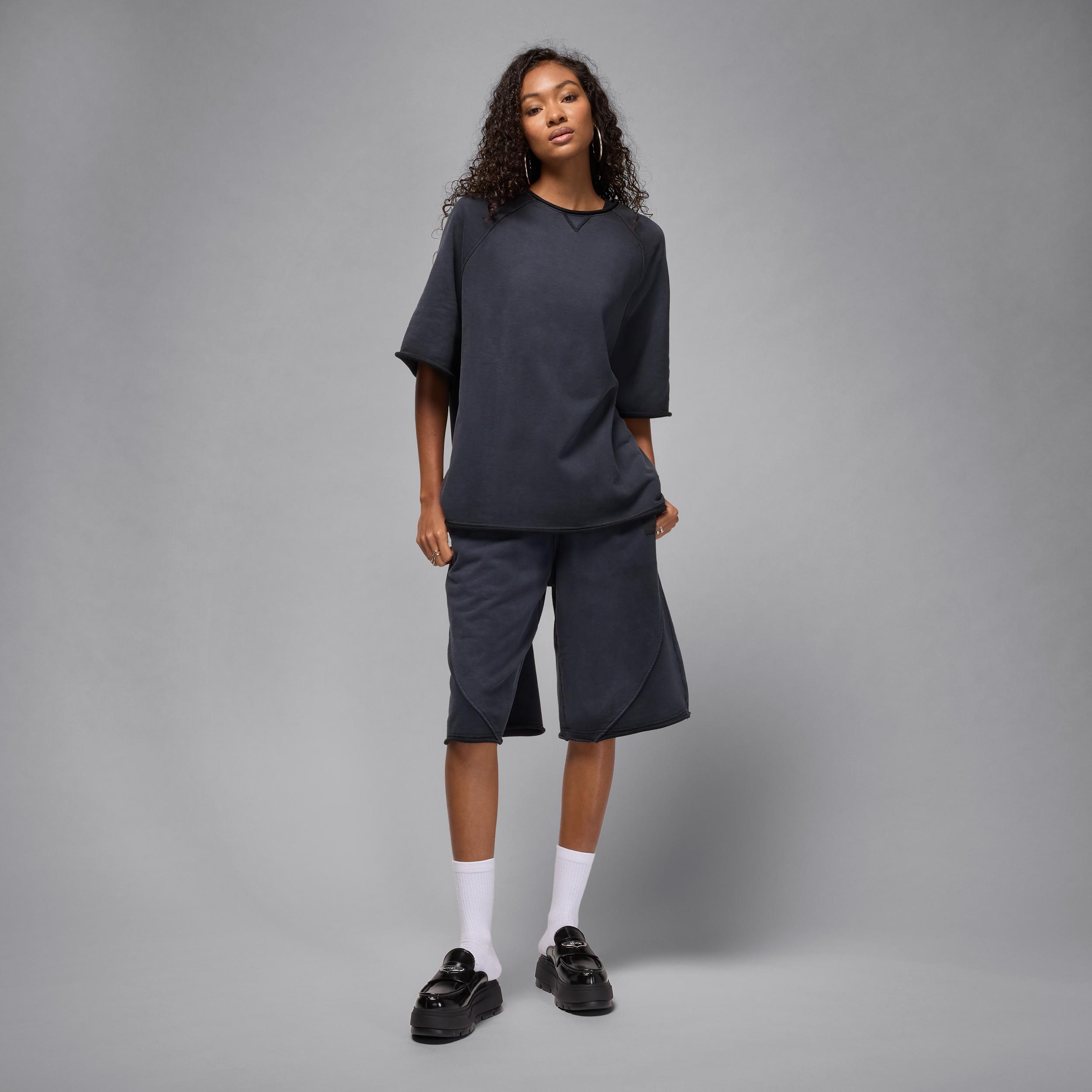 Womens Jordan Flight Fleece Oversized Short-Sleeve French Terry Top | IB9850-017 Product Image