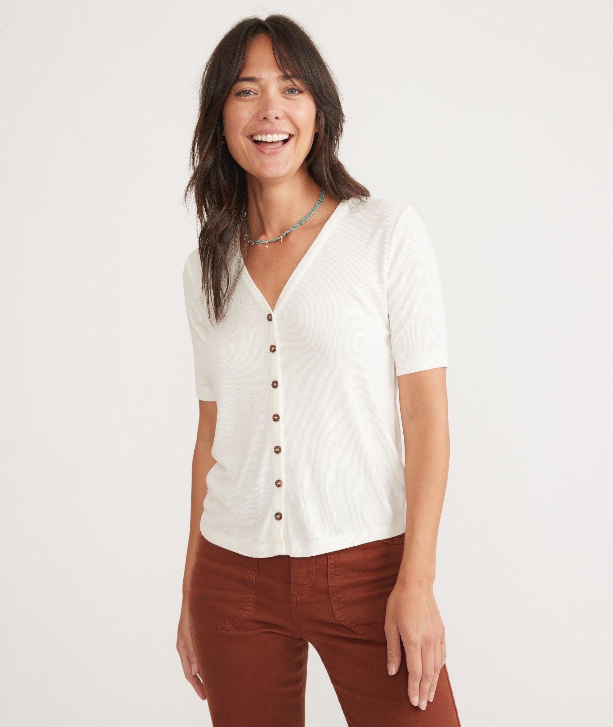 Lexi Rib Button Top Product Image