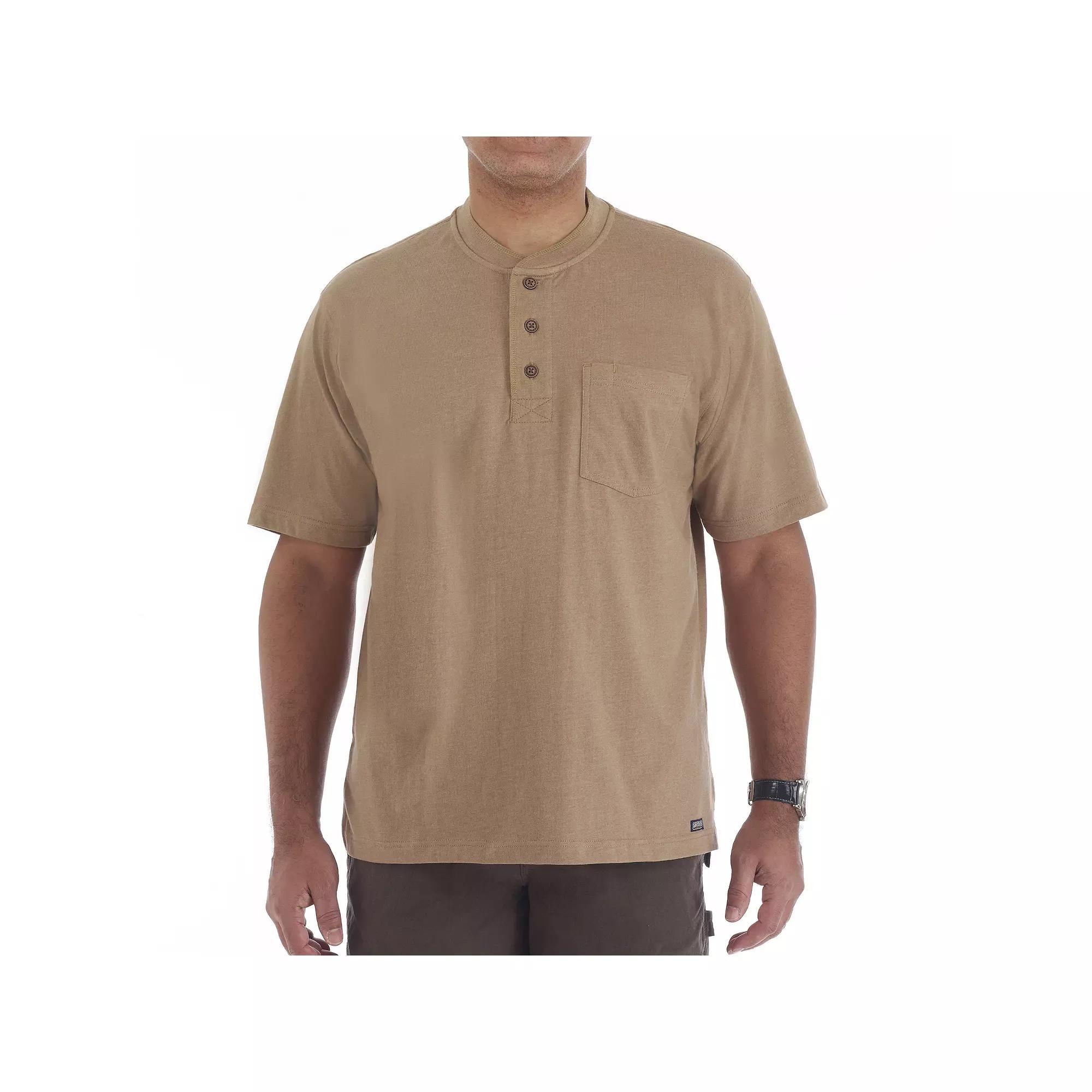 Mens Smiths Workwear Henley Khaki Grey Product Image