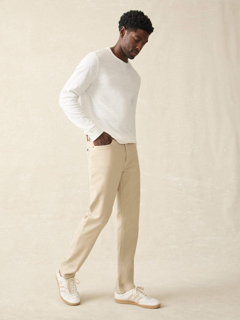 Stretch Terry 5-Pocket Pant - Stone Product Image