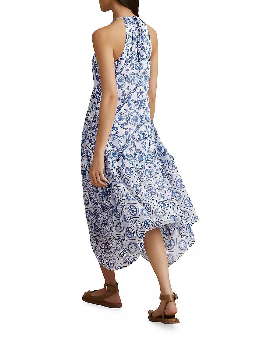 Tiller Printed Asymmetric Midi-Dress Product Image