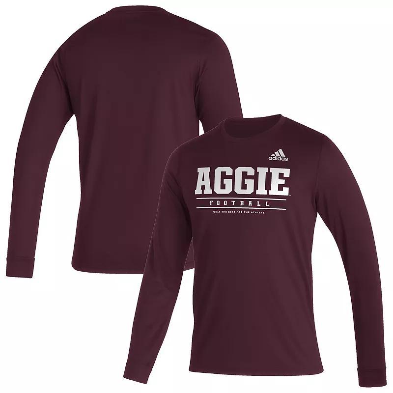 Men's adidas Maroon Texas A&M Aggies Sideline Creator Practice AEROREADY Long Sleeve T-Shirt, Size: 2XL, Red Product Image