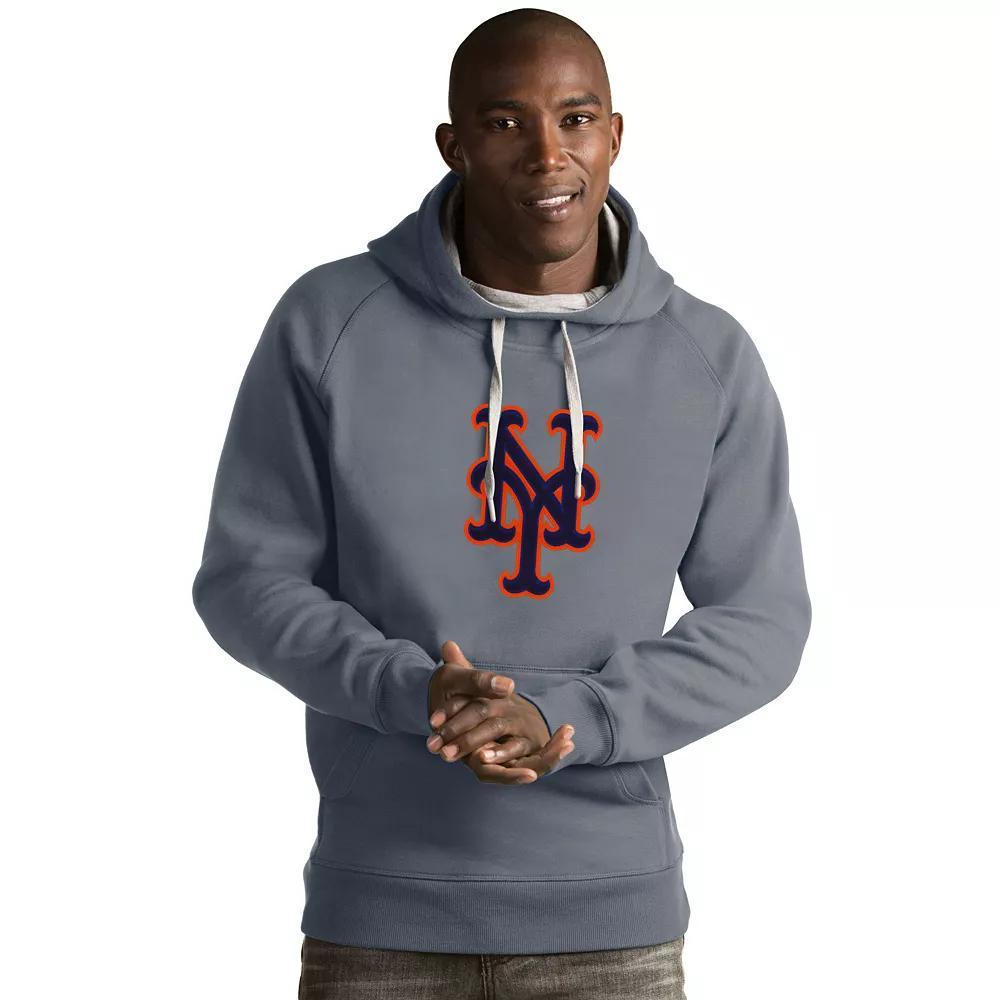 Men's Antigua New York Mets Victory Logo Hoodie, Size: Large, Gray Product Image