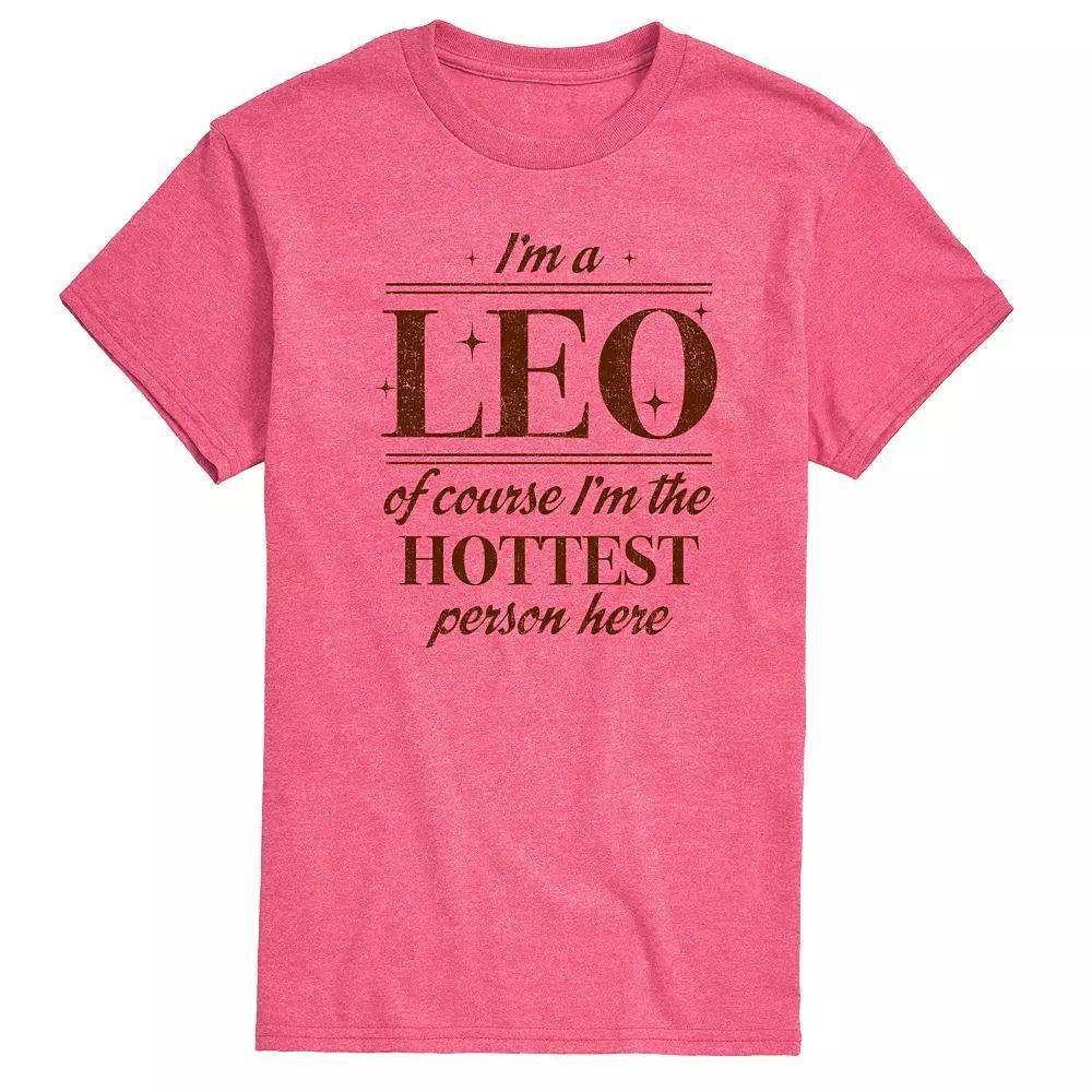 Men's I'm A Leo Graphic Tee, Size: Large, Heather Pink Product Image